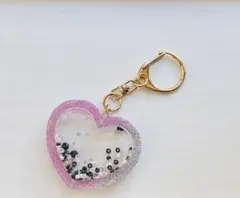 ハート型レジンキーホルダー