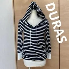 DURAS ストライプ フード付き パーカー