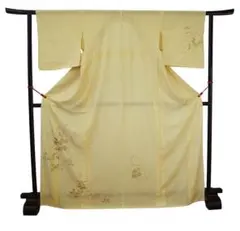 美品 夏物 駒絽3本絽 銀彩染柄 附下げ・訪問着（正絹）仕立上り