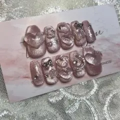 【No.520】現品販売 ネイルチップ ピンク ハート 月 リボン 蝶々