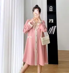 妊婦服新作 ピンク 可愛いママ