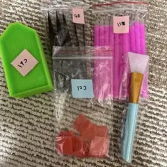 ダイヤモンドアート ツールセット【ペン、トレー、ピンセット、グルー、シリコン筆】