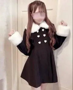 しまむら もえにゃ コート ブラックのサムネイル