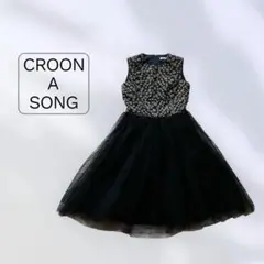 クルーンアソング　ドレス　ワンピース　フラワー刺繍　チュール　フレア　日本製