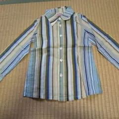 ストライプ長袖シャツ（100cm）