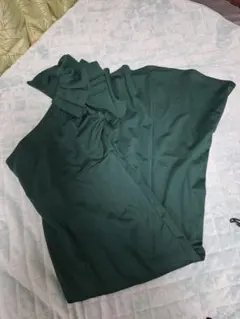 【新品未使用】ワンショルダードレス JP-XL (L) ダークグリーン