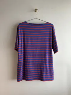 SAINT JAMES 青と赤のストライプ Tシャツ　サイズ4