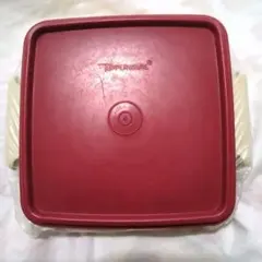 Tupperware ロックンサーブ スクエア 600ml赤新品未使用保管品綺麗