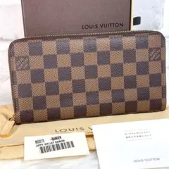 新品 ルイヴィトン ダミエ 長財布 ジッピーウォレット ゴールド ラウンドジップ