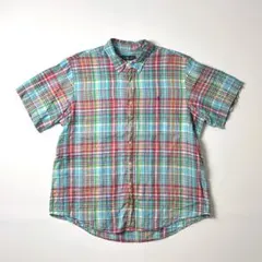 Ralph Lauren リネンシャツ XL マドラスチェック 90s 半袖のサムネイル