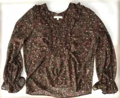 MOUSSY 花柄 フリル 長袖 ブラウスのサムネイル