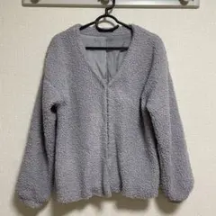 グレー Vネック ボアアウター　上着