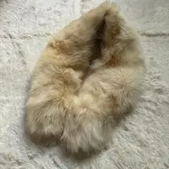 SAGA FOX シルバーフォックス ファー 大判ストール ホワイト系