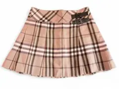 美品 BURBERRY BLUE LABEL チェック ミニ スカート ピンク
