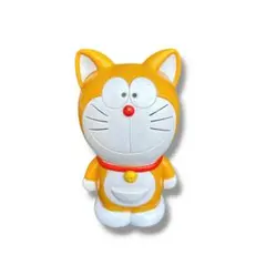 レトロ ドラえもん 黄色 耳付き 元祖ドラえもん 貯金箱 フィギュア 14cm