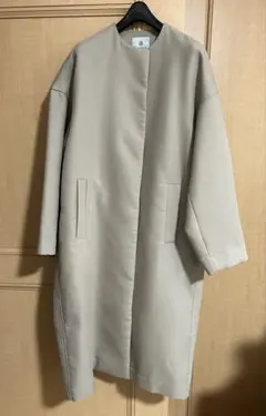 美品　NANO universe ノーカラーコート 38