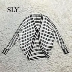スライ　ボーダー　カーディガン　Ｖネック　カジュアル　羽織り　着回し　長袖　上品