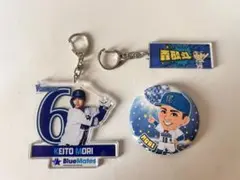 森敬斗　ストラップ　缶バッジ　ペンライト4点セット