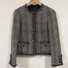 23区 20周年記念 LINTON　ツイード ノーカラージャケット　44 2025年最新】LINTON ツイード ジャケットの人気アイテム - メルカリ