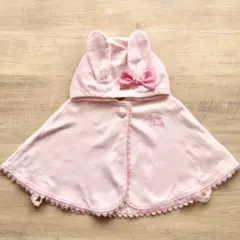シャーリーテンプル　うさみみケープ　ピンク