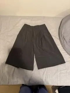 チェック柄 ワイドパンツ ゴムウエスト