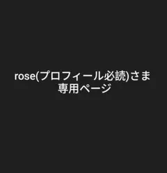 rose(プロフィール必読)さま専用ページ