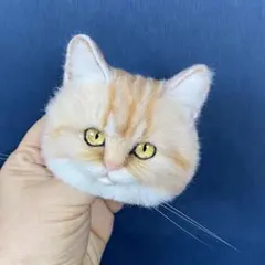 推し猫】羊毛フェルト猫 ブローチ リアル可愛いバーマン - メルカリ