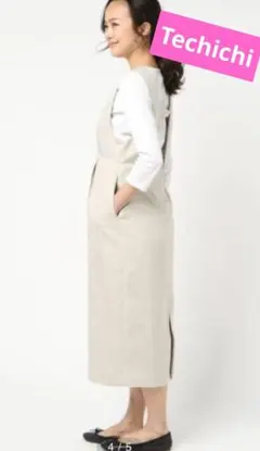 アウトレット　B品　 サロペット　ロングワンピース　ジャンパースカート　Vネック