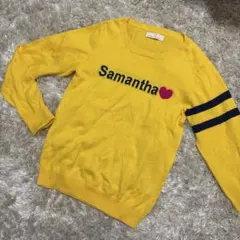 Samantha 刺繍入りイエローニット　Mのサムネイル