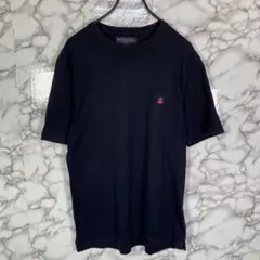 Brooks Brothers　（S）　ロゴ刺繍半袖Tシャツ　ブラック