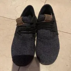 NB ブラックニット スリッポンシューズ