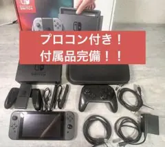 Nintendo Switch 本体セット ドック付き プロコン ケース2個付き
