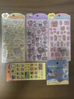 うるちゅるPOP、タイルシール、おはじきシール5種セット (最終値下げ)