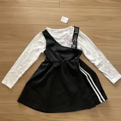 しまむら　ワンピース　ライン　ロゴ　140