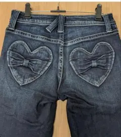 ロデオクラウンズ　デニム　25 ハート×リボン