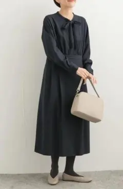 アーバンリサーチドアーズ★UR TECH SMOOTHLUXEボウタイワンピース