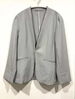 any SiS オンワード樫山　ノーカラージャケット グレー サイズ2