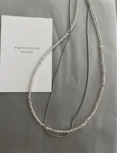 2連beads.silver necklace