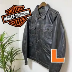 ハーレーダビットソン レザージャケット　ライダースジャケット 革ジャン　L 本皮 2025年最新】ハーレーダビッドソン 革ジャンの人気アイテム - メルカリ