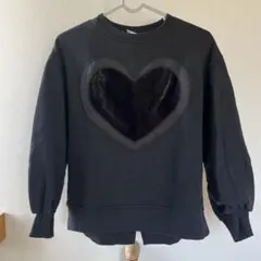 ZARA ハート型トレーナー サイズ140 黒