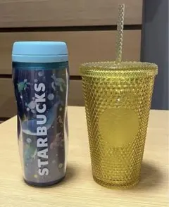 スタバ　バンピーイエロー& ボトルホログラムくじら