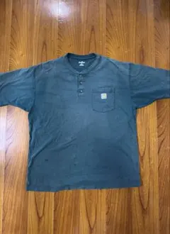 Carhartt ダークグリーン ヘンリーネック Tシャツ L