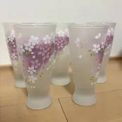 ◆未使用◆　宇野千代　花みやび　ビアグラス5点セット