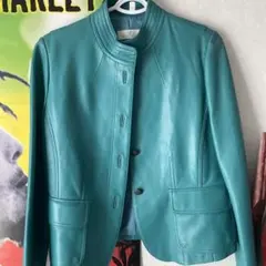 1st avenue ターコイズレザーショートジャケット