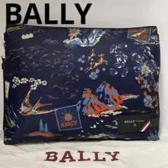 ✨️未使用保管✨️ BALLY クラッチバッグ　総柄　レザー　ナイロン　メンズ