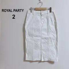 タイトスカート　デニム　ストレッチ　Mサイズ　白のサムネイル
