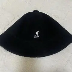 美品！カンゴール バケットハットKANGOL 黒 ブラック