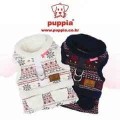 PUPPIA　リトルスノーハーネス　アイボリー　S-M-L　専用リード付き