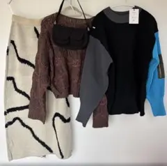 【新品・未使用】ニット・ニットスカート・バック　まとめ売り