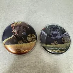 鬼滅の刃 ユニバコラボ缶バッジ 我妻善逸、妓夫太郎2点セット